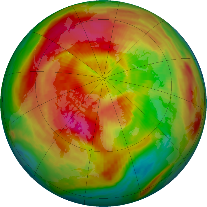 Arctic ozone map for 26 March 1998